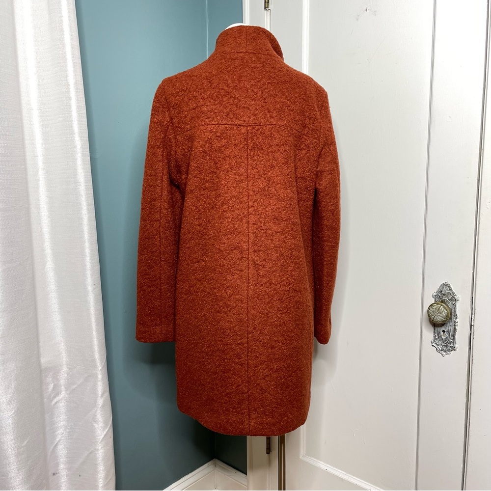 Kenneth Cole Womens Coat Size Medium Wool Blend Burnt Orange - Picture 3 of 7